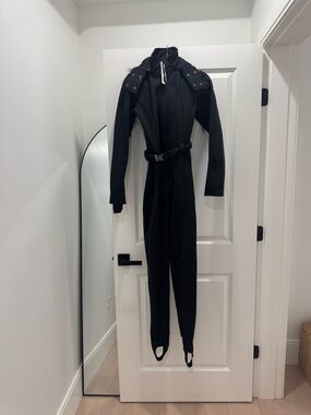 ASOS Black Long-Sleeve ski Jumpsuit with Belt